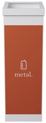 Afvalscheidingsbak Paperflow recyclebox voor metaal/blikjes 60ltr wit