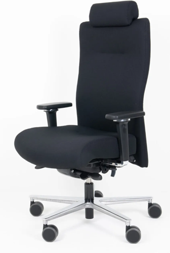 Bureaustoel Rovo XXL 8030 S7, extra dik comfort kussen en hoofdsteun - belastbaar tot 180 kg - zwart