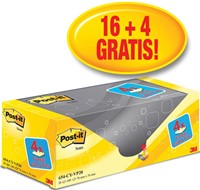 Memoblok 3M Post-it 654-CY-VP20 76x76mm geel 16+4 gratis-2