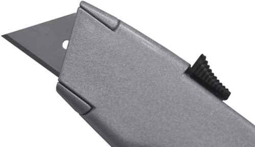 Snijmes Desq met terugschietfunctie 20mm zilver/blauw-2