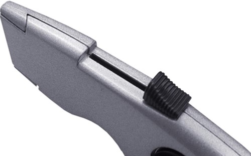 Snijmes Desq met terugschietfunctie 20mm zilver/blauw-3