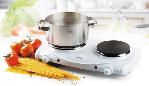 Kookplaat Domo elektrische kookplaat, 1000-1500W, wit-2