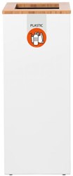 Afvalscheidingsbak Lune Paxa large 65l wit/bamboe/oranje