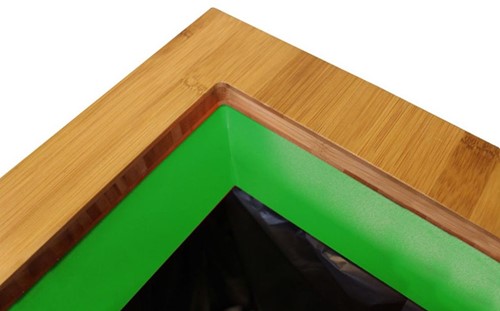 Afvalscheidingsbak Lune Paxa medium 34l wit/bamboe/groen-2