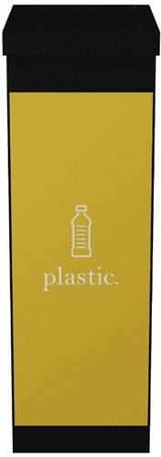 Afvalscheidingsbak Paperflow recyclebox voor kunstof 60ltr zwart 