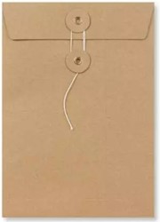 Envelop met Japanse sluiting Tokyo kraft C5 162x229mm bruin