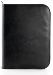Schrijfmap Alassio Corniglia A5 lederlook zwart