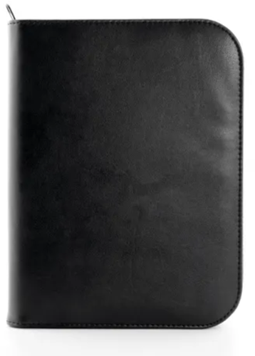 Schrijfmap Alassio Corniglia A5 lederlook zwart