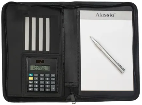 Schrijfmap Alassio Corniglia A5 lederlook zwart-2