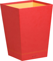 Papierbak Rhodia vierkant kunstleder rood