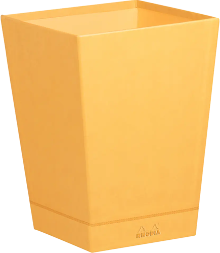 Papierbak Rhodia vierkant kunstleder oranje