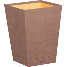 Papierbak Rhodia vierkant kunstleder rozenhout