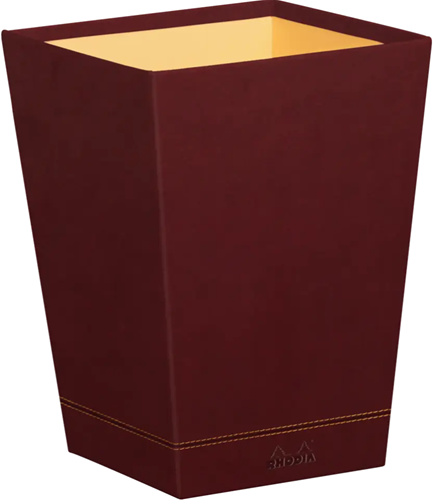 Papierbak Rhodia vierkant kunstleder burgundy