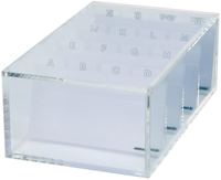 Visitekaartenbak Maul acryl met deksel inc index 11.4x19x7.2 cm