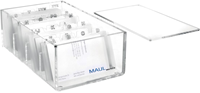 Visitekaartenbak Maul acryl met deksel inc index 11.4x19x7.2 cm-3