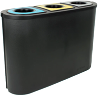 Afvalscheidingsbak Triomf 3x 45l zwart