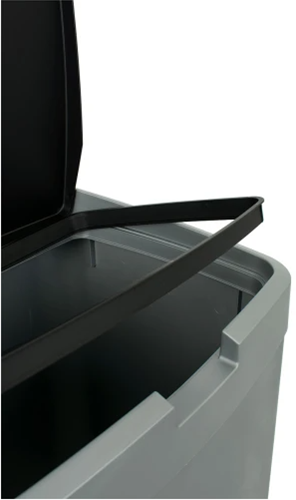 Afvalbak Sunware met deksel 70liter kunststof grijs en zwart-3