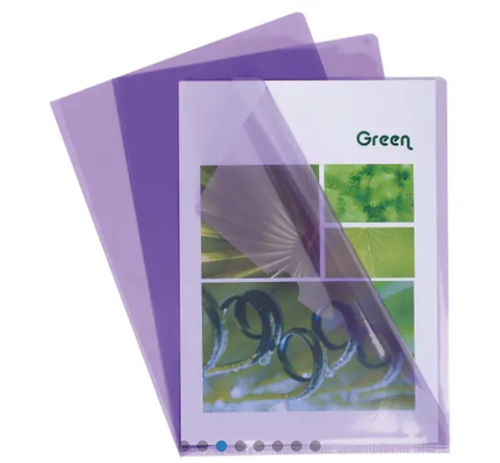 Insteekmap L-model Exacompta A4 PVC 0.13mm paars glad 100 stuks-2