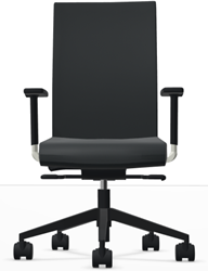 Bureaustoel Köhl Selleo Edge 1900 BAS met AIRseat zitting & rug zwart Phoenix zwart, 4D armleggers - versie 150 kg