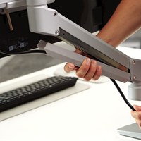 Monitorarm Fellowes Tallo Modular 2FMS dubbel zilver-3