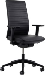 Bureaustoel Köhl Tempeo Wave Leder met Airseat zwart