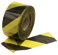 Signaleringslint zwart/geel 50mm x 500m