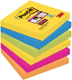 Zelfklevende memoblaadjes super sticky