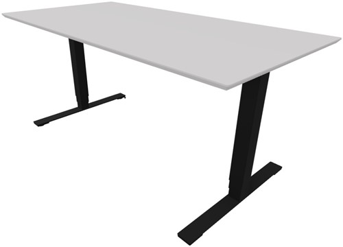 Zit-/statafel Dencon Axis - 140x80 cm - Zwart - Wit